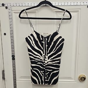 Satin, Zebra, Animal Print, Tank, Summer, Travel, Casual, Party, Spring